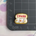 Cute resin fried egg toast cabochon charm for DIY crafts, phone case and jewelry making. - 5* Egg Three Fried Eggs Toast