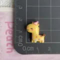 Mini cartoon giraffe resin flatback charm for DIY hair clips and crocs shoe charms decoration. - Yellow Giraffe (01)