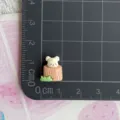 Μίνι αρκούδα δάσους ρητίνη charms κορμός δέντρου DIY cabochon για nail art διακόσμηση - Κίτρινο Κεφάλι Αρκούδας σε Κούτσουρο (F029) / Mini