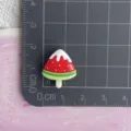 Mini resin watermelon ice cream charm DIY accessories for hair clips stationery doll clothes - Red Watermelon Cream Popsicle / Mini