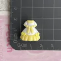 Weißes gelbes Harz Prinzessin Kleid Charme DIY Handwerk Zubehör für Handyhülle Haarnadel - Gelb Große Schleife Kleid Stil