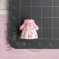 Pink resin princess dress cabochon flatback charm for DIY phone case hair clip crafting. - Pink Long Sleeve Dress