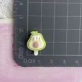 Mini avocado ice cream resin charm, cute fruit popsicle DIY jewelry and craft accessory. - Green Avocado Cream Popsicle / Mini