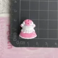 Resin princess dress cameo flatback cabochon, sweet lolita craft charm for DIY phone case. - Watermelon Red Layered Cake Skirt Style