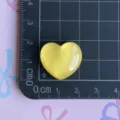 Yellow glitter heart resin cabochon DIY charm for phone case hairpin decoration size 2cm - Yellow Glitter Heart