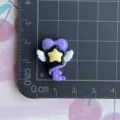 Purple resin star wing heart key charm DIY accessory for phone case hairpin crafts decoration - Purple and Black Star Key