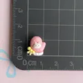 Mini Harz Kaninchen Fäustling Anhänger Detail, süßes DIY Bastelzubehör für Haarschmuck. - Wassermelonenroter Hasenhandschuh (2)