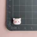Mini pink cat resin cabochon for DIY nail art, cute animal head charm for handmade jewelry crafts. - Pink Big-Eyed Cat / Mini Pack