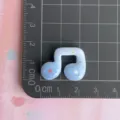 Resin music note charm with colorful stars for DIY hair clips, phone cases, and stationery. - Blue Star Musical Note (3-A056) / Blue