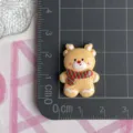 Christmas gingerbread resin charm detail, perfect for DIY hair clips and handmade accessories. - Large-Scarf Deer (F061) / L