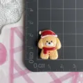 Cute Christmas puppy resin cabochon for DIY hair clips and phone case crafts decor. - Large-Christmas Hat Dog (F061) / L