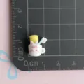 Mini Kaninchen Zahnbürste Harz Flatback süß DIY Haarklammer Handyhülle Dekor Zubehör - Weiße Zahnbürstentasse (4)