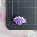 Purple white resin shell charm accessory for shoes hair clips crafts DIY decoration detail view - Purple Wavy Shell