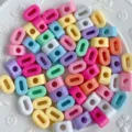 Cuentas ovaladas de acrilico de colores con agujero, cuentas sueltas pastel para joyeria y dijes. - Estilo de Número Multicolor (0)