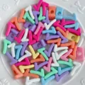 Abalorios acrílicos de colores con número colgantes DIY para hacer joyas y llaveros - Estilo de Número Multicolor (7)