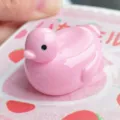 Grazioso ciondolo anatra in resina rosa miniatura per portachiavi artigianato fai da te - Anatra Rosa Grande