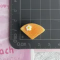 Cabochón de resina crepés flor amarilla colgante DIY para funda de teléfono y horquilla - Galleta de flores en forma de abanico / 1 Pieza/Paquete