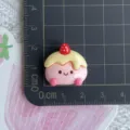 Cute strawberry cake resin flatback cabochon DIY charm for phone case hair clip. - Red Strawberry Pink Cake