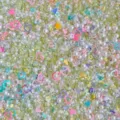 Mixed DIY craft beads pearls rhinestones and colorful heart resin charms for accessories. - Bubble Beads Mix / 20g Pack / Light Yellow