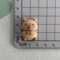 Glossy resin capybara animal charm cute cartoon phone case DIY craft jewelry accessory. - Clapping Capybara