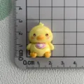 Cute yellow duck resin cabochon flatback charm for phone case DIY craft accessories 2cm - Yellow Duck with Bib