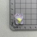 Grazioso ciondolo cabochon orso in resina fiore per custodia telefono accessorio - Orso Viola Fiore Giallo Luminoso