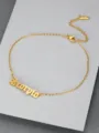 Gold Scorpio zodiac anklet made of titanium steel with Gothic lettering for women. - Scorpio