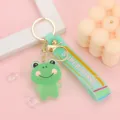 Mignon dessin anime grenouille verte porte-cles resine pendentif avec sangle superhero - Style Grenouille Verte (Spécial 3#) / 10 Pièces/Paquet