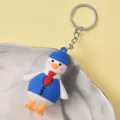 Cute cartoon duck keychain with metal ring, perfect for car keys, bags, and stylish gifts. - Bowtie Duck / 10 Pieces Pack