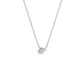 S925 plata esterlina diamante lleno doble corazon colgante collar mujer lujo ligero - Oro blanco