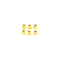 Gold square spacer beads detail view, metal DIY jewelry making accessories for bracelets. - 3mm Pack / White Gold