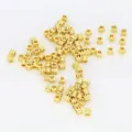 Electroplated gold square spacer beads for DIY handmade bracelets necklaces copper findings - 4mm Size / White Gold