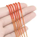 Faceted Farbverlauf Kristallperlen für DIY handgemachte Armbänder und Handyketten Schmuck. - 195 Stück/Packung (37cm) / 2mm (0.5mm Loch) / Orangerot