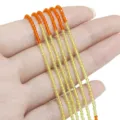 Gradiert Glas Kristall facettierte Perlen glänzend DIY handgemachte Armband Zubehör - 195 Stück/Packung (37cm) / 2mm (0.5mm Loch) / Orange