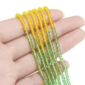 Gelb gruener Farbverlauf Kristall Facettenperlen Variante fuer DIY Armbaender Handykette - 125 Stück/Packung (37cm) / 3mm (0.5mm Loch) / Gelbgrün