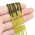 Farbverlauf Glas facettierte Kristall lose Perlen fuer DIY Armbaender und Schmuck. - 125 Stück/Packung (37cm) / 3mm (0.5mm Loch) / Olivgrün