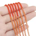 Farbverlauf Kristall Glasperlen Variante fuer DIY Armband Handykette Schmuckherstellung. - 125 Stück/Packung (37cm) / 3mm (0.5mm Loch) / Orange