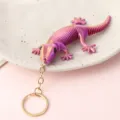 3D Printed Articulated Lizard Keychain Shiny Gradient Purple Decompression Toy Gift - Purple-Gold Gradient (4)