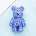 3D Printed Hollow Mesh Bear Figurine Gradient Blue Creative Home Decor Display Ornament - Blue