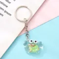 Simpatico portachiavi granchio in acrilico ciondolo borsa charm per donna animale anello - Verde