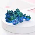 3D gedruckter beweglicher chinesischer Löwe Spielzeug, Farbverlauf Glücks-Deko für Auto. - Dunkelgrün