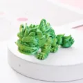 3D gedruckter grüner Löwen Spielzeug chinesischer Stil bewegliches Deko Ornament - Hellgrün