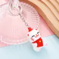 Süße Glückskatze Schlüsselanhänger PVC weich 3D Puppe Anhänger rote Tasche Dekoration Geschenk - Roter Umschlag-Stil