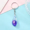 Acryl Lichtgevend Transparant Schelp Sleutelhanger Leuke Tassenhanger Cadeau Accessoire - Paars
