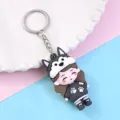 Χαριτωμένο μπρελόκ κοριτσιού anime με καπέλο husky, μαλακό μενταγιόν τσάντας PVC. - Σκύλος