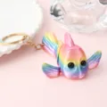 3D geprinte regenboog vis sleutelhanger schattig cartoon dier tas hanger speelgoed voor - Regenboog Gradiënt Stijl (5)