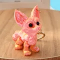 Gradient pink 3D printed cute fox keychain, stylish bag pendant, car charm ornament for gifts. - Multi-Jointed Fox (4) / Pink Gradient