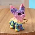 Portachiavi Volpe Articolata Sfumata Stampata in 3D Carino Animale Borsa Ciondolo Auto - Sfumatura colorata