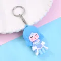 Leuke anime figuur sleutelhanger, zachte pop rugzak hanger voor kinderen en koppels. - Blauw Lang Haar Mooi Meisje Stijl (Stijl 1531-4)