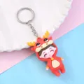 Cute cartoon Chinese zodiac dragon girl keychain and bag pendant, perfect gift for kids and friends. - Dragon